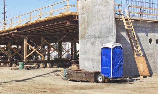 ensuring proper sanitation at the job site with these porta potties